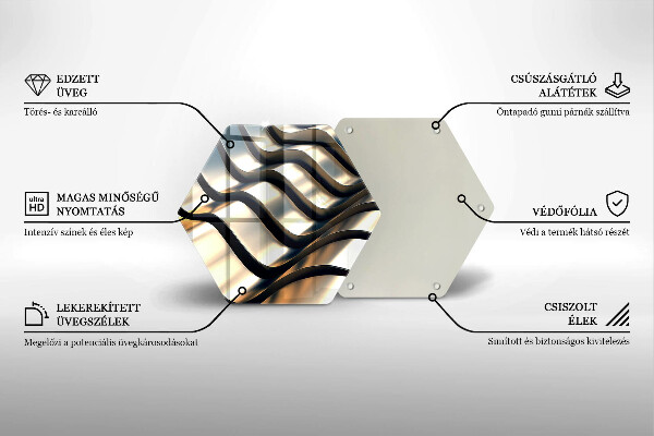 Cache plaque de cuisson Formes métalliques 3D