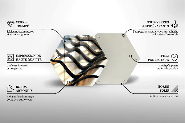 Cache plaque de cuisson Formes métalliques 3D