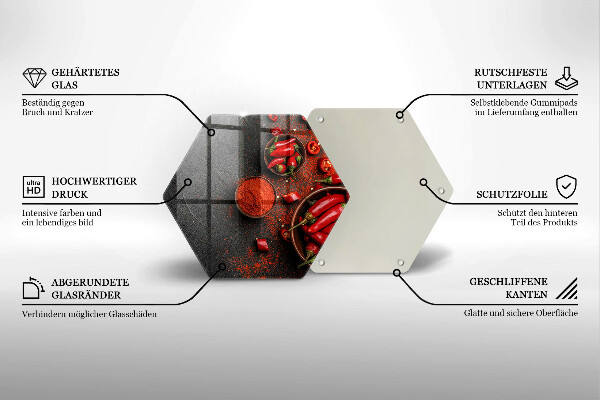 Cache plaque de cuisson Piments rouges