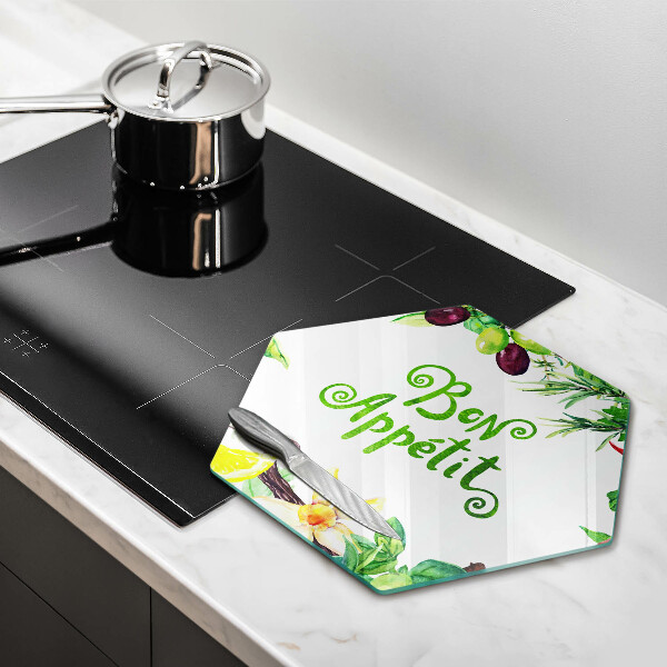 Protection plaque induction Inscription Bon Appetit