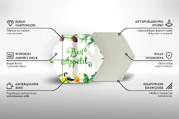 Protection plaque induction Inscription Bon Appetit