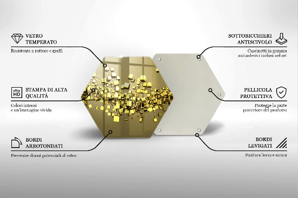 Cache plaque de cuisson Géométrie 3D abstraite