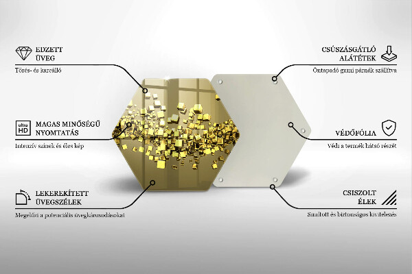 Cache plaque de cuisson Géométrie 3D abstraite