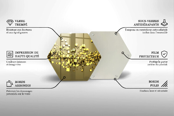 Cache plaque de cuisson Géométrie 3D abstraite