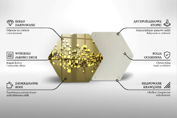 Cache plaque de cuisson Géométrie 3D abstraite