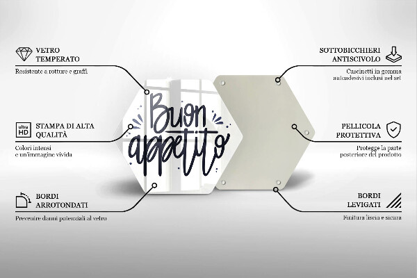 Protection plaque induction Inscription Bon appétit