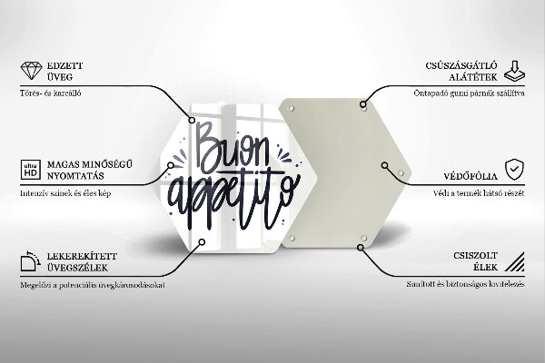 Protection plaque induction Inscription Bon appétit