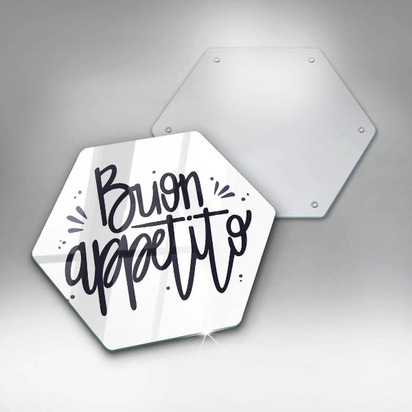 Protection plaque induction Inscription Bon appétit