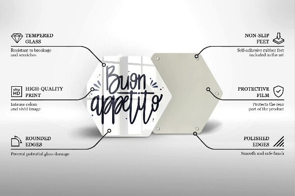 Protection plaque induction Inscription Bon appétit