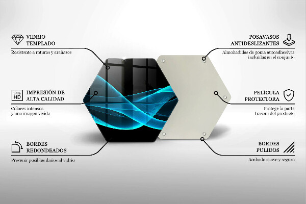 Protection plaque induction Abstraction bleue