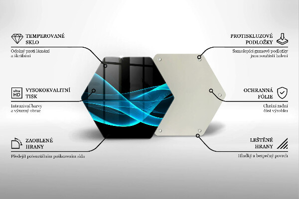 Protection plaque induction Abstraction bleue