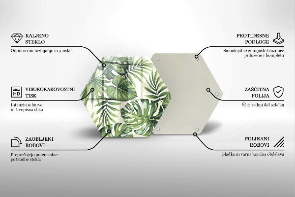 Protection plaque induction Illustration de feuilles de Monstera