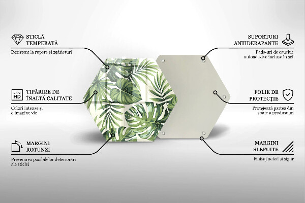 Protection plaque induction Illustration de feuilles de Monstera