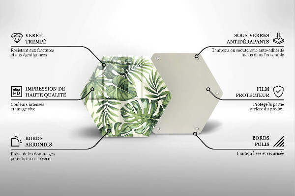 Protection plaque induction Illustration de feuilles de Monstera