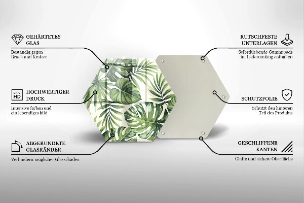 Protection plaque induction Illustration de feuilles de Monstera