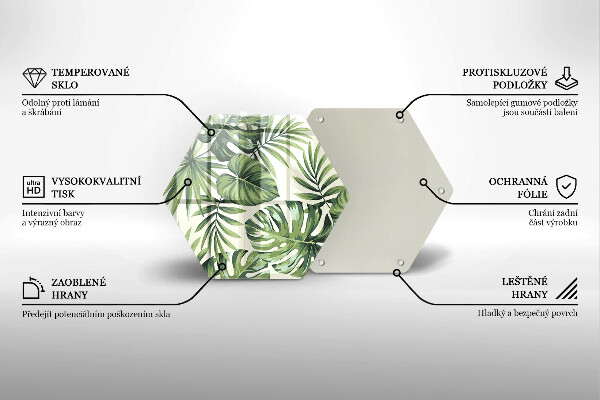 Protection plaque induction Illustration de feuilles de Monstera