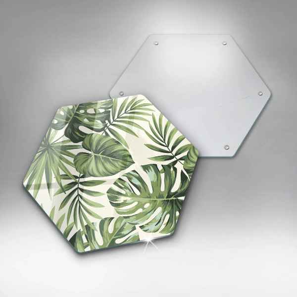 Protection plaque induction Illustration de feuilles de Monstera
