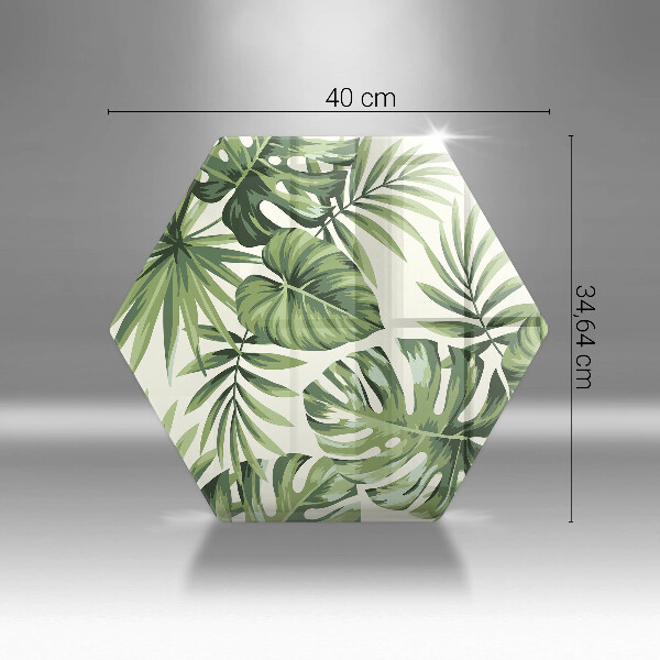 Protection plaque induction Illustration de feuilles de Monstera
