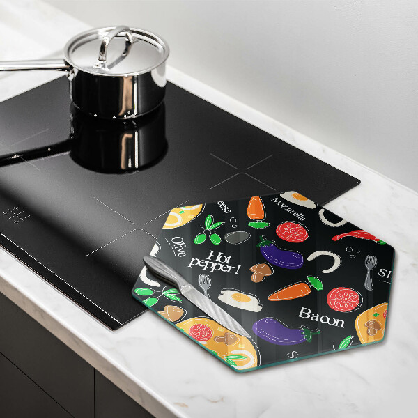 Cache plaque de cuisson Illustration de la nourriture