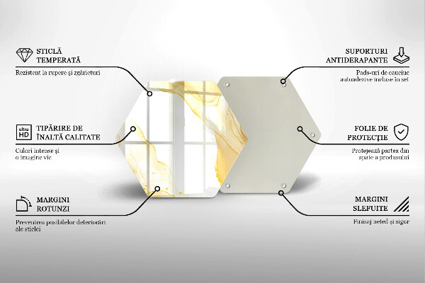 Cache plaque de cuisson Abstraction dorée