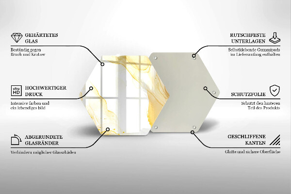 Cache plaque de cuisson Abstraction dorée