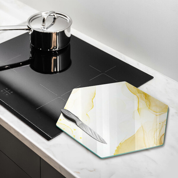 Cache plaque de cuisson Abstraction dorée