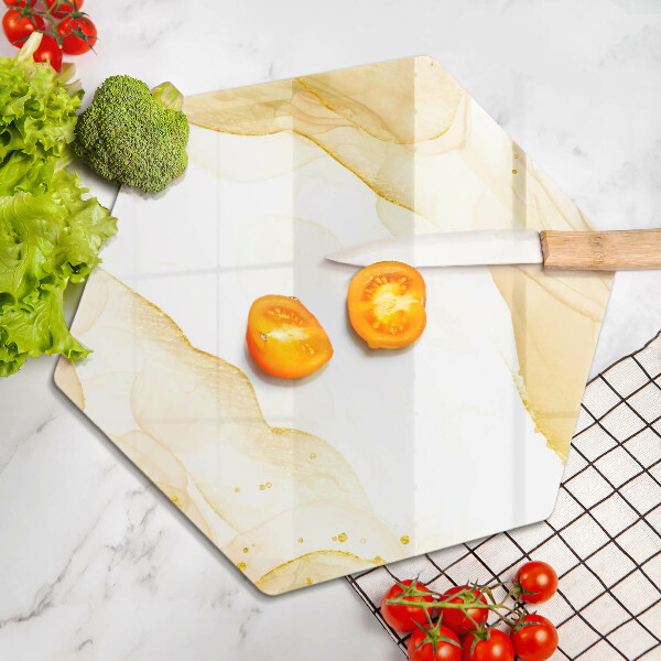 Cache plaque de cuisson Abstraction dorée