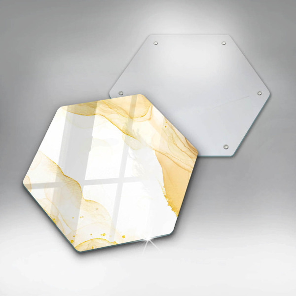 Cache plaque de cuisson Abstraction dorée