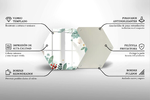 Cache plaque de cuisson Feuilles d'aquarelle