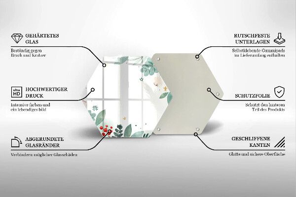 Cache plaque de cuisson Feuilles d'aquarelle