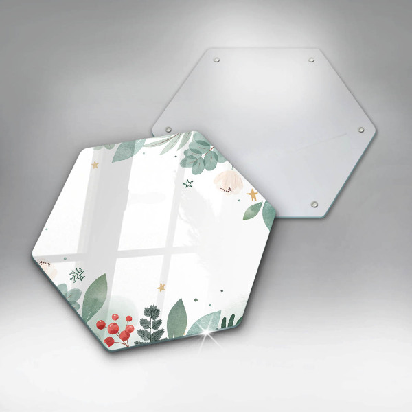 Cache plaque de cuisson Feuilles d'aquarelle