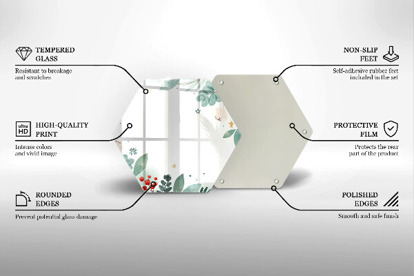 Cache plaque de cuisson Feuilles d'aquarelle