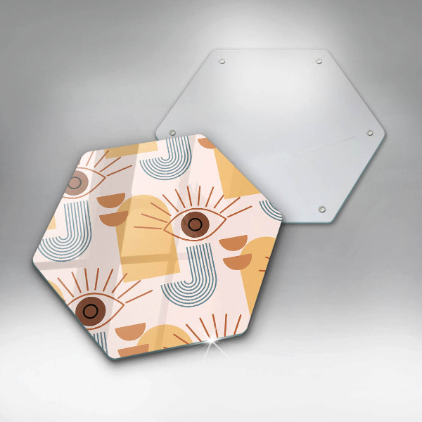 Cache plaque de cuisson Modèle d'yeux bohème