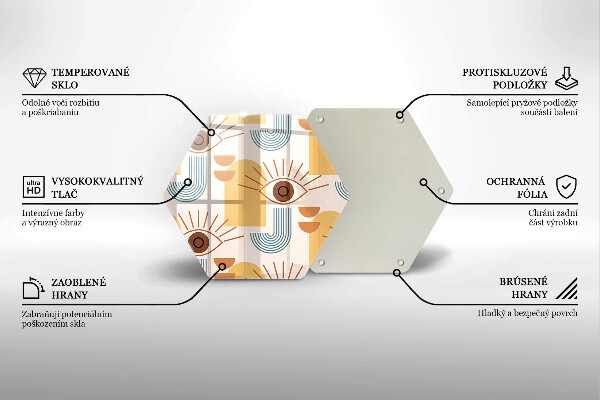 Cache plaque de cuisson Modèle d'yeux bohème