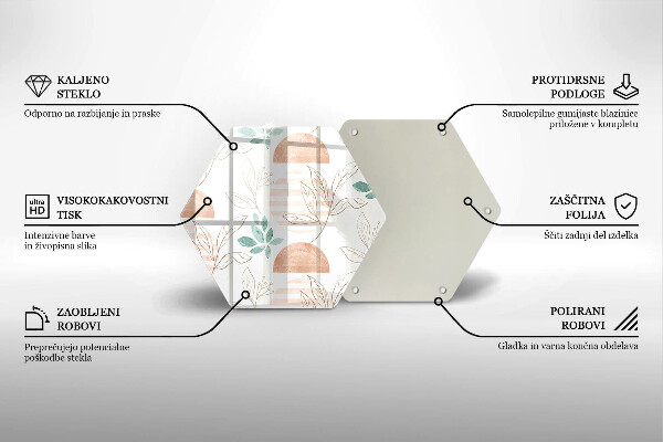 Cache plaque de cuisson Modèle de feuilles de bohème