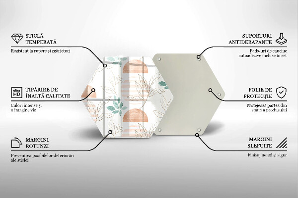 Cache plaque de cuisson Modèle de feuilles de bohème