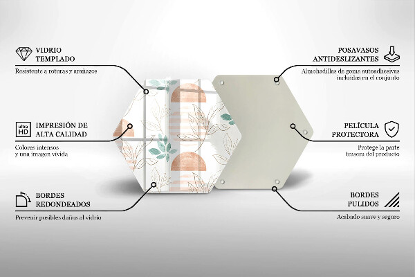 Cache plaque de cuisson Modèle de feuilles de bohème