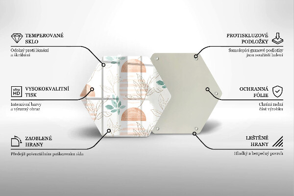 Cache plaque de cuisson Modèle de feuilles de bohème