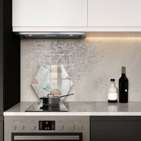 Cache plaque de cuisson Modèle de feuilles de bohème