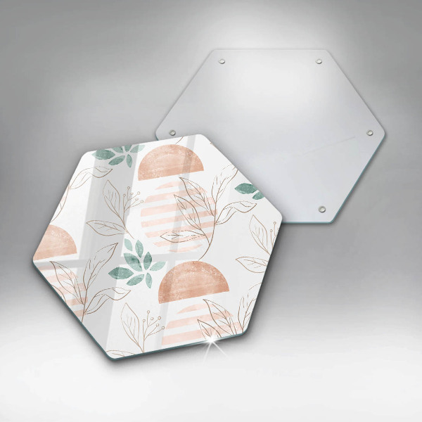 Cache plaque de cuisson Modèle de feuilles de bohème