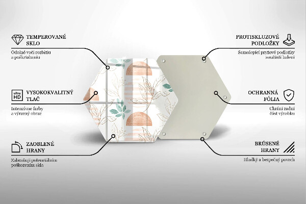 Cache plaque de cuisson Modèle de feuilles de bohème