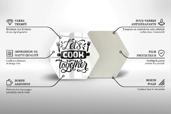 Cache plaque de cuisson Let's cook together