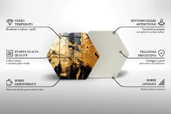 Protège plaque de cuisson Texture de peinture élégante