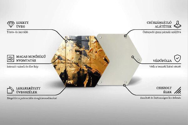 Protège plaque de cuisson Texture de peinture élégante