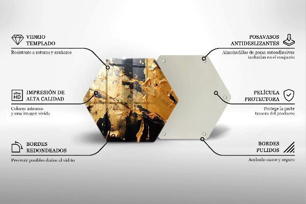 Protège plaque de cuisson Texture de peinture élégante