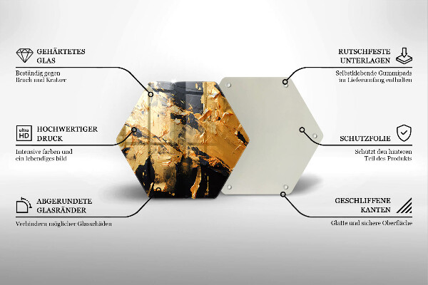 Protège plaque de cuisson Texture de peinture élégante