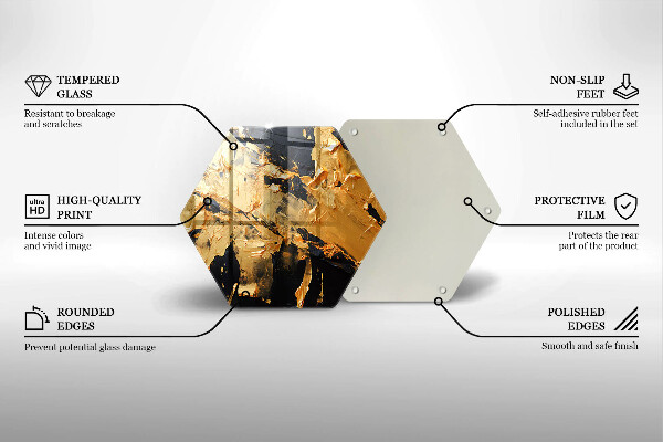 Protège plaque de cuisson Texture de peinture élégante