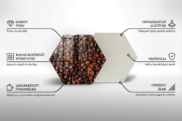 Protège plaque de cuisson Grains de café