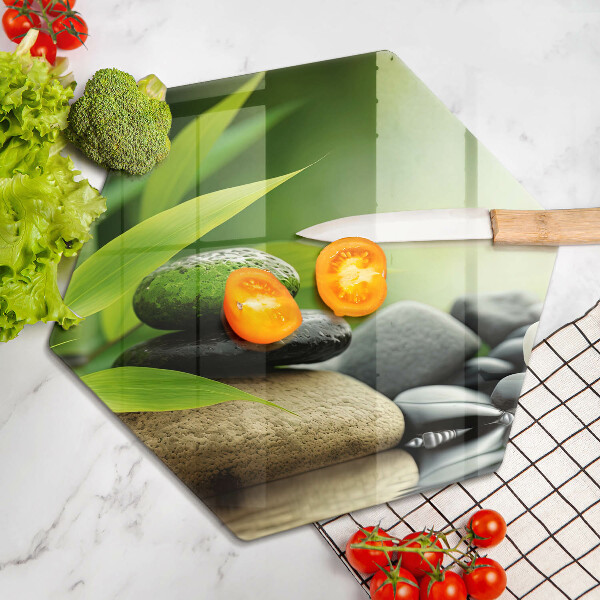 Protège plaque de cuisson Pierres de bambou zen