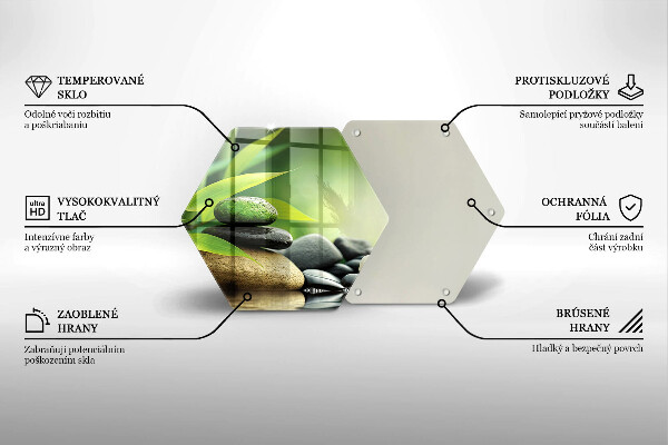 Protège plaque de cuisson Pierres de bambou zen